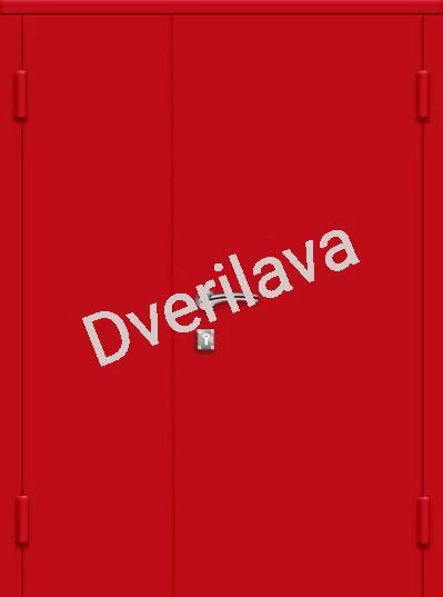 Купить Красная двупольная противопожарная дверь